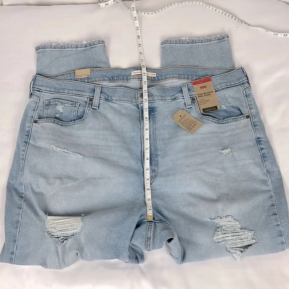 Levi’s NEW Women’s 22W Stretchy High Waisted Mom Distressed Tapered Leg Jean - Picture 11 of 12